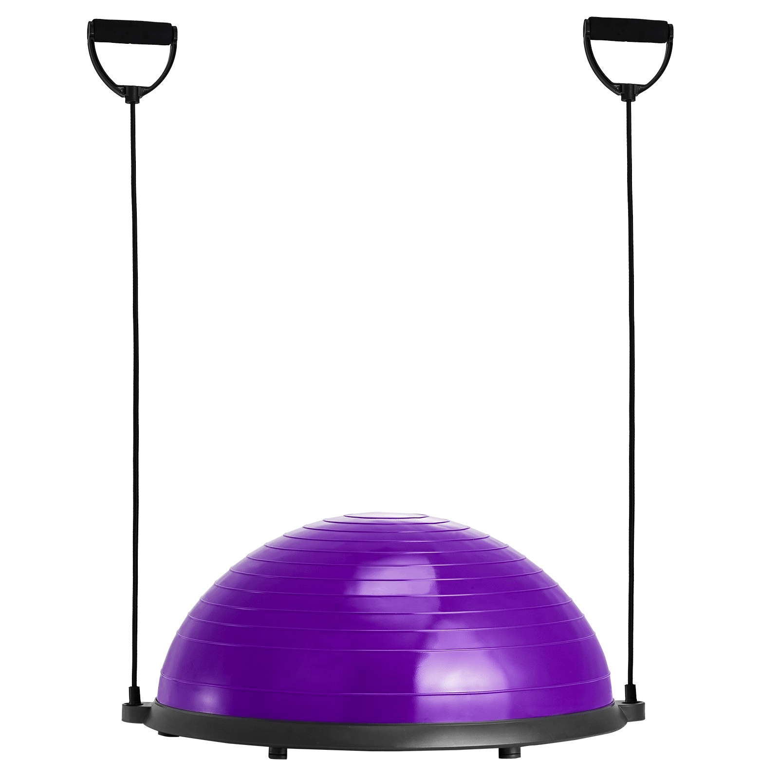 Half Exercise Ball with Resistance Bands – 23 - Inch Stability Trainer, 660lb Capacity, Purple - GNS Beauty & Personal Care