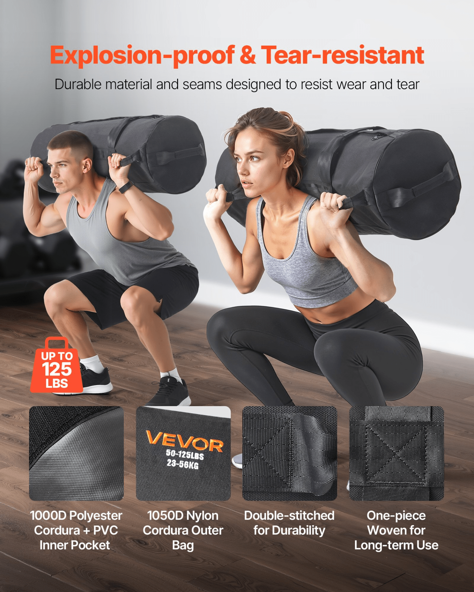 Heavy - Duty Fitness Sandbag for Weight Training (50–125 lb) - GNS Beauty & Personal Care