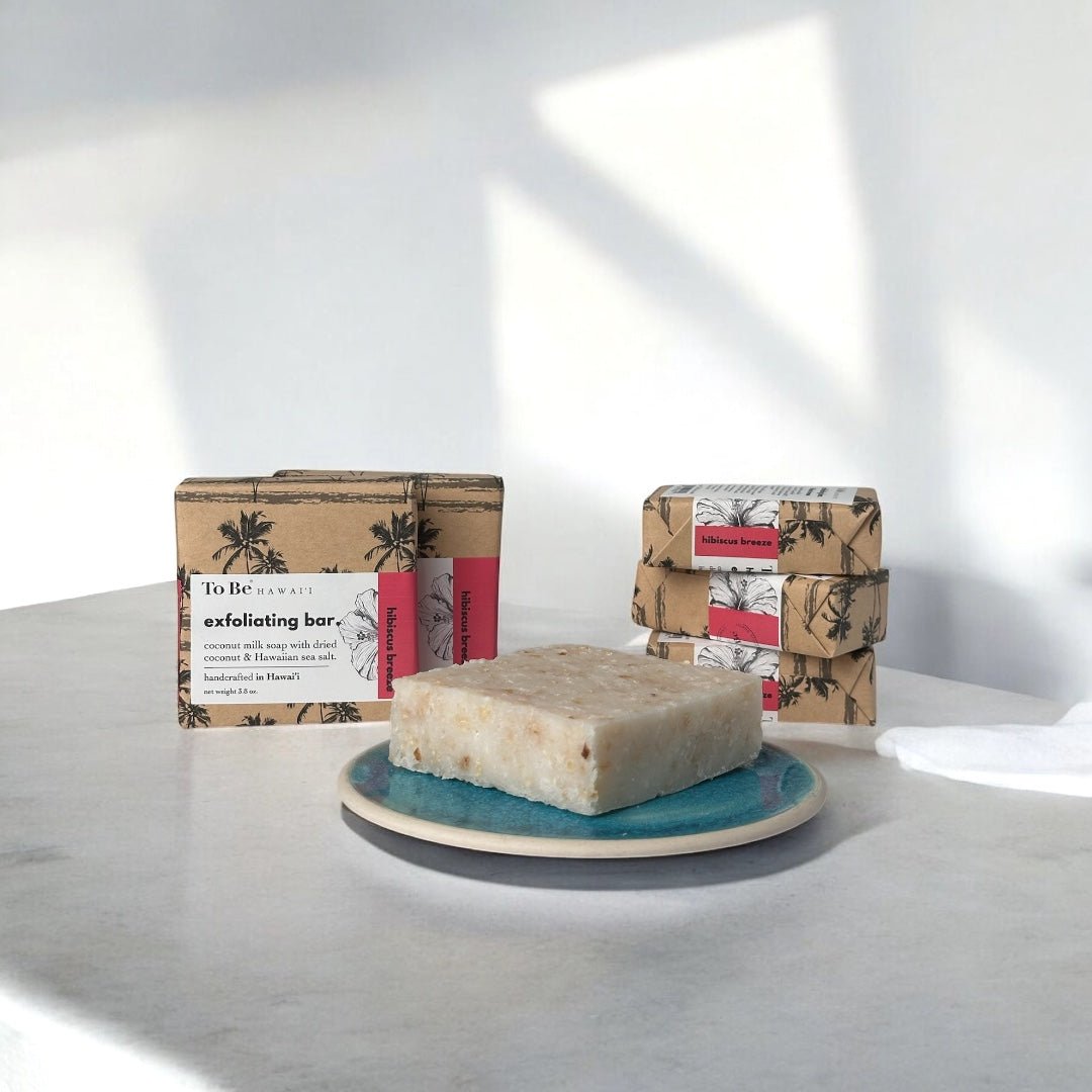 Hibiscus Breeze Exfoliating Bar Soap - Handcrafted with Coconut & Sea Salt - GNS Beauty & Personal Care