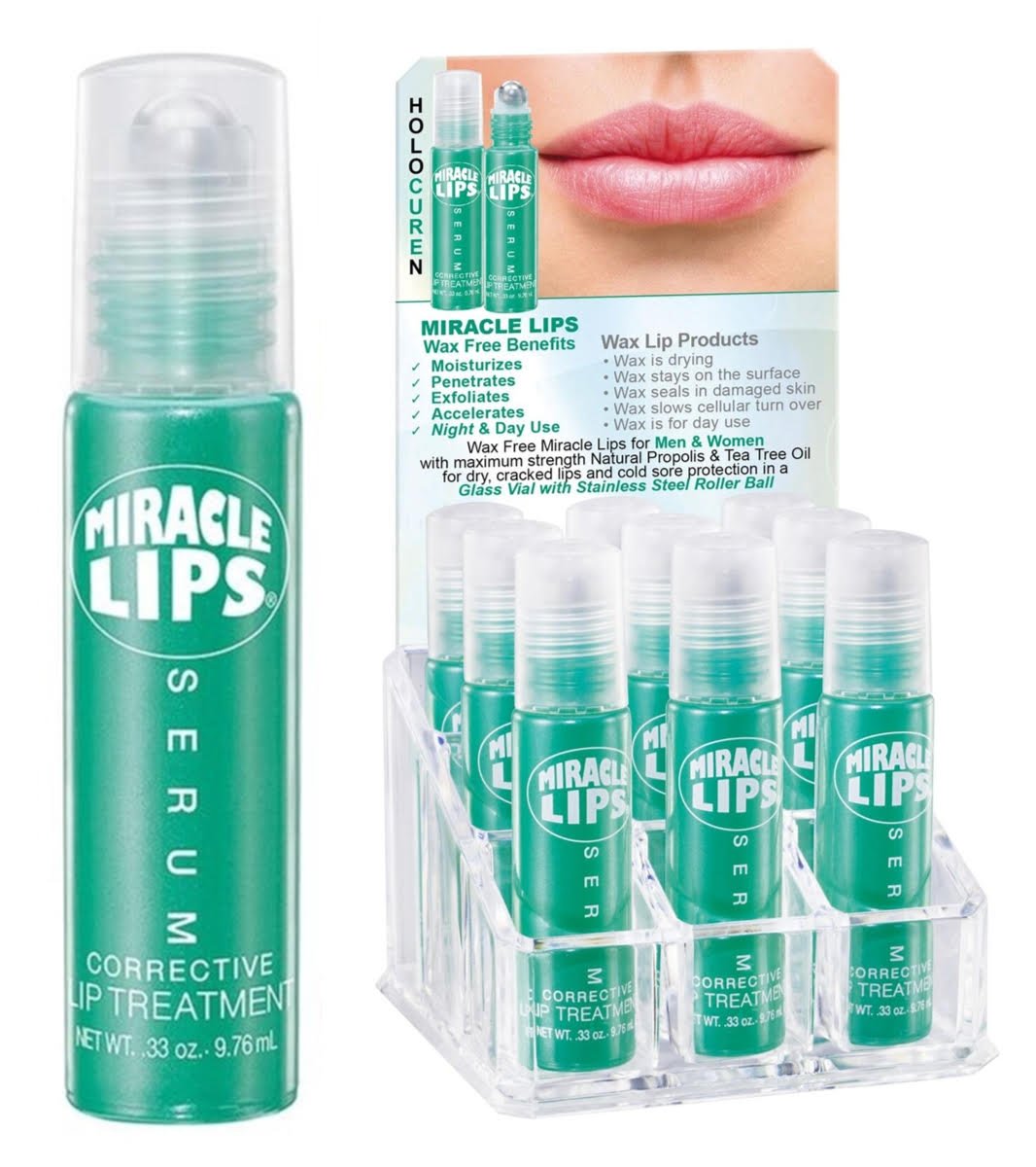 HOLOCUREN Miracle Lips Anti - Aging Serum – Corrective Lip Therapy - GNS Beauty & Personal Care