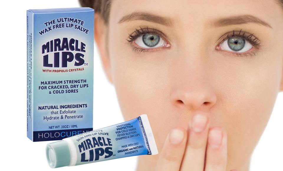 HOLOCUREN Miracle Lips Salve – Corrective Therapy for Dry, Cracked & Sunburned Lips - GNS Beauty & Personal Care
