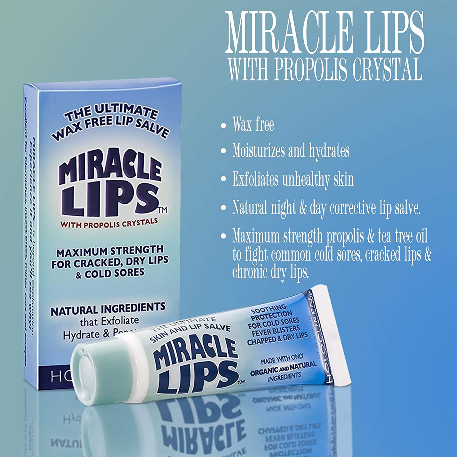HOLOCUREN Miracle Lips Salve – Corrective Therapy for Dry, Cracked & Sunburned Lips - GNS Beauty & Personal Care