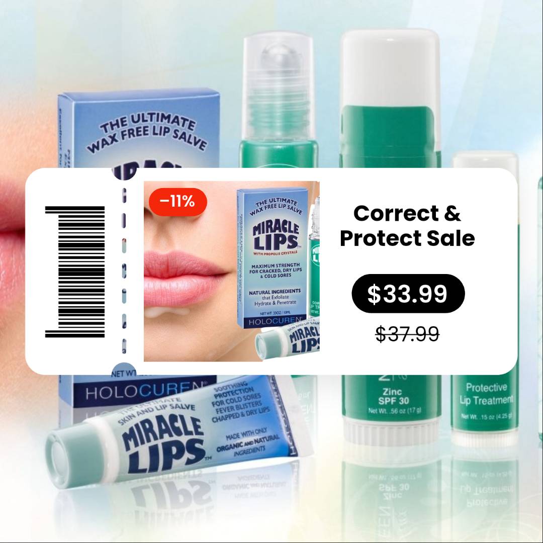 HOLOCUREN Miracle Lips: Salve, Serum & SPF 15 Trio - GNS Beauty & Personal Care