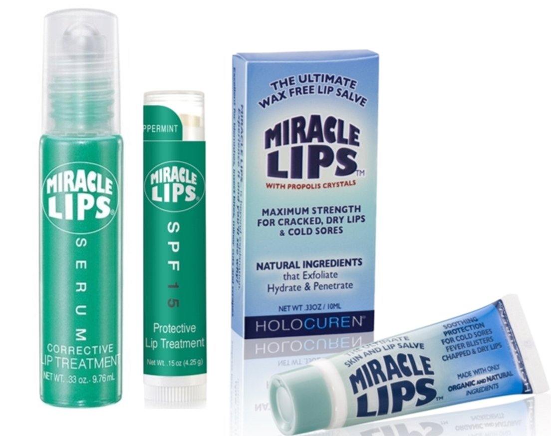 HOLOCUREN Miracle Lips: Salve, Serum & SPF 15 Trio - GNS Beauty & Personal Care
