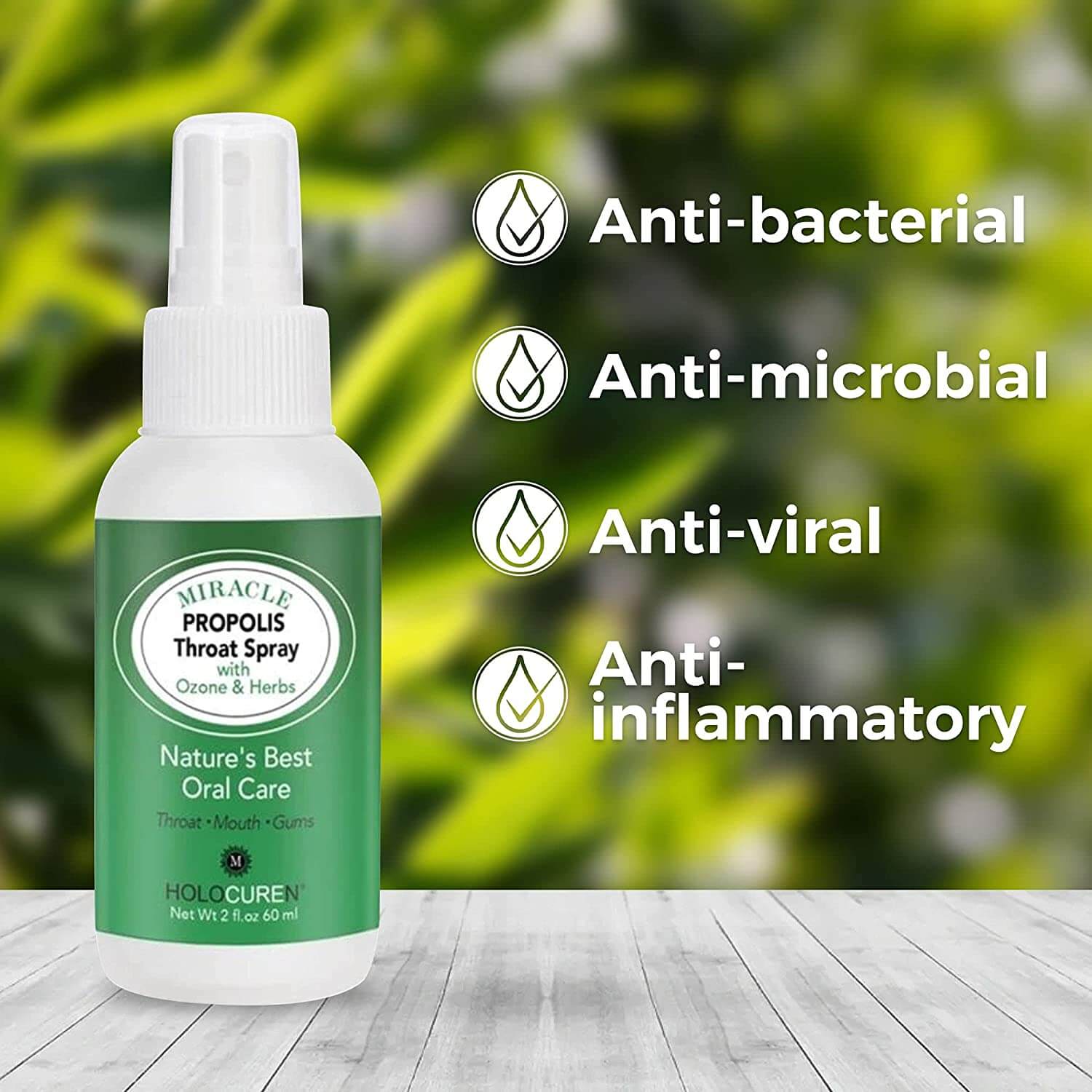 HOLOCUREN Miracle Propolis Throat Spray – 2 oz - GNS Beauty & Personal Care
