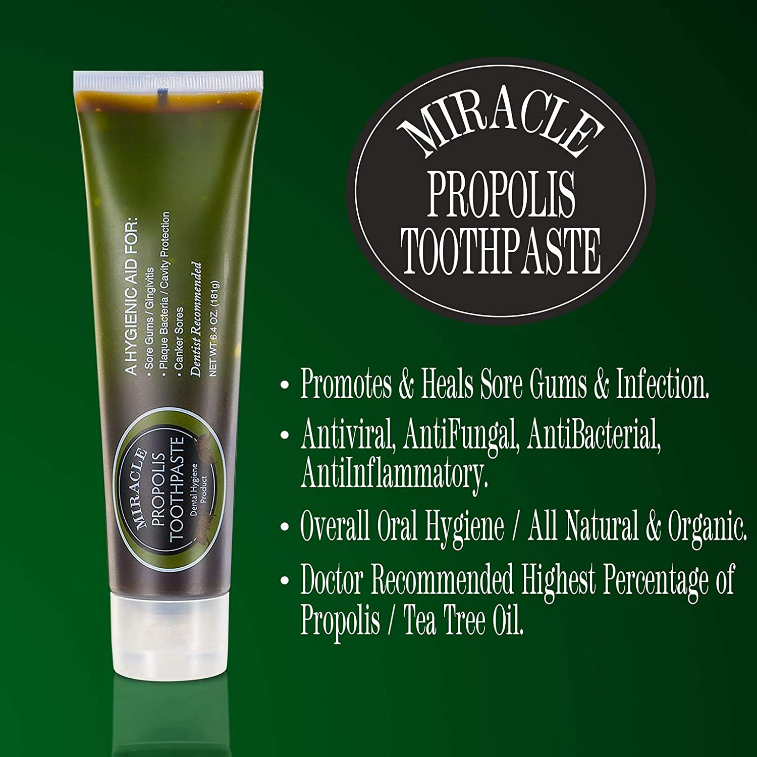 HOLOCUREN Natural Toothpaste – Propolis & Tea Tree Oil (Two Pack) - GNS Beauty & Personal Care