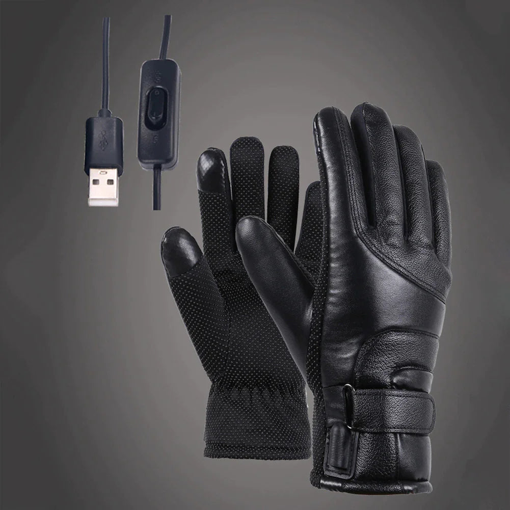 USB Heated Gloves for Winter, Waterproof Touchscreen Thermal Warmers