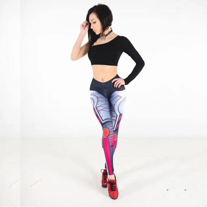 Push-Up Fitness Leggings with Cyber Print