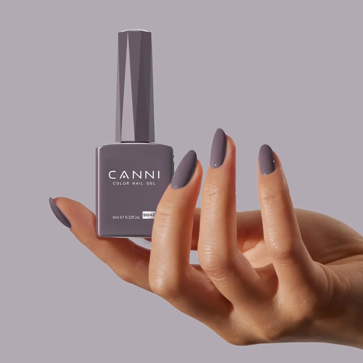 CANNI Dark Grey Gel Nail Polish - High Gloss Soak Off UV Gel