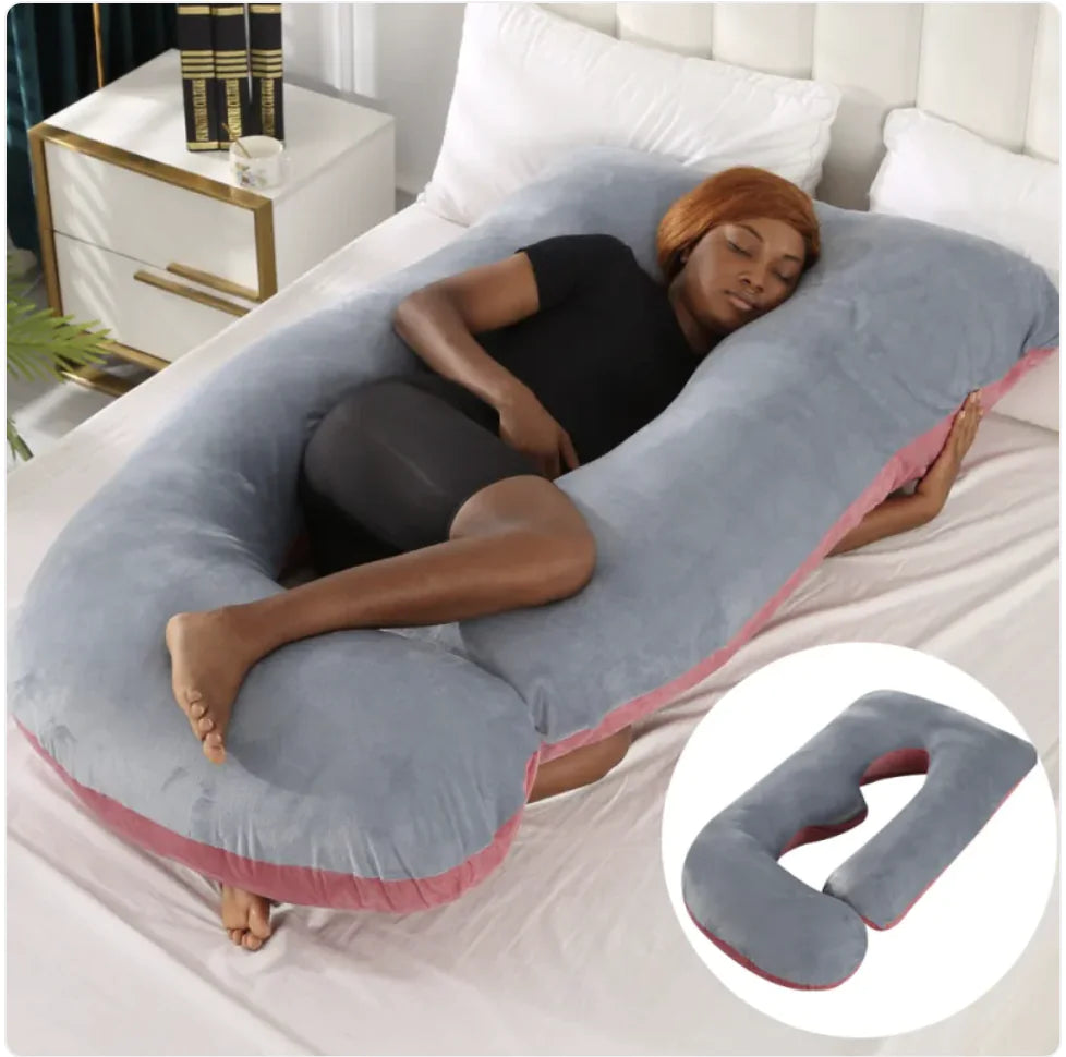 Ultimate J-Shaped Pregnancy Pillow for Comfort & Support