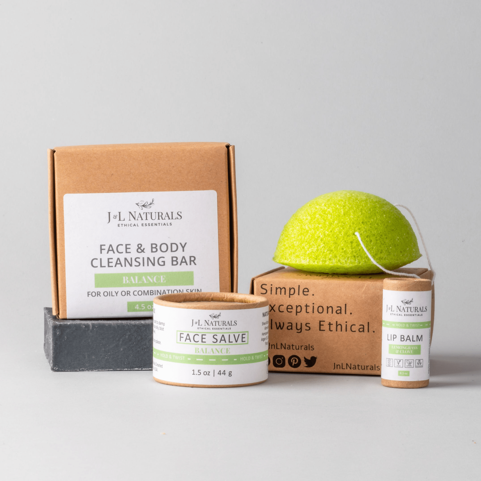 J&L Essentials Skin Regimen Kit (4 - Piece Set) – Simple, Sustainable Skincare for Every Type - GNS Beauty & Personal Care