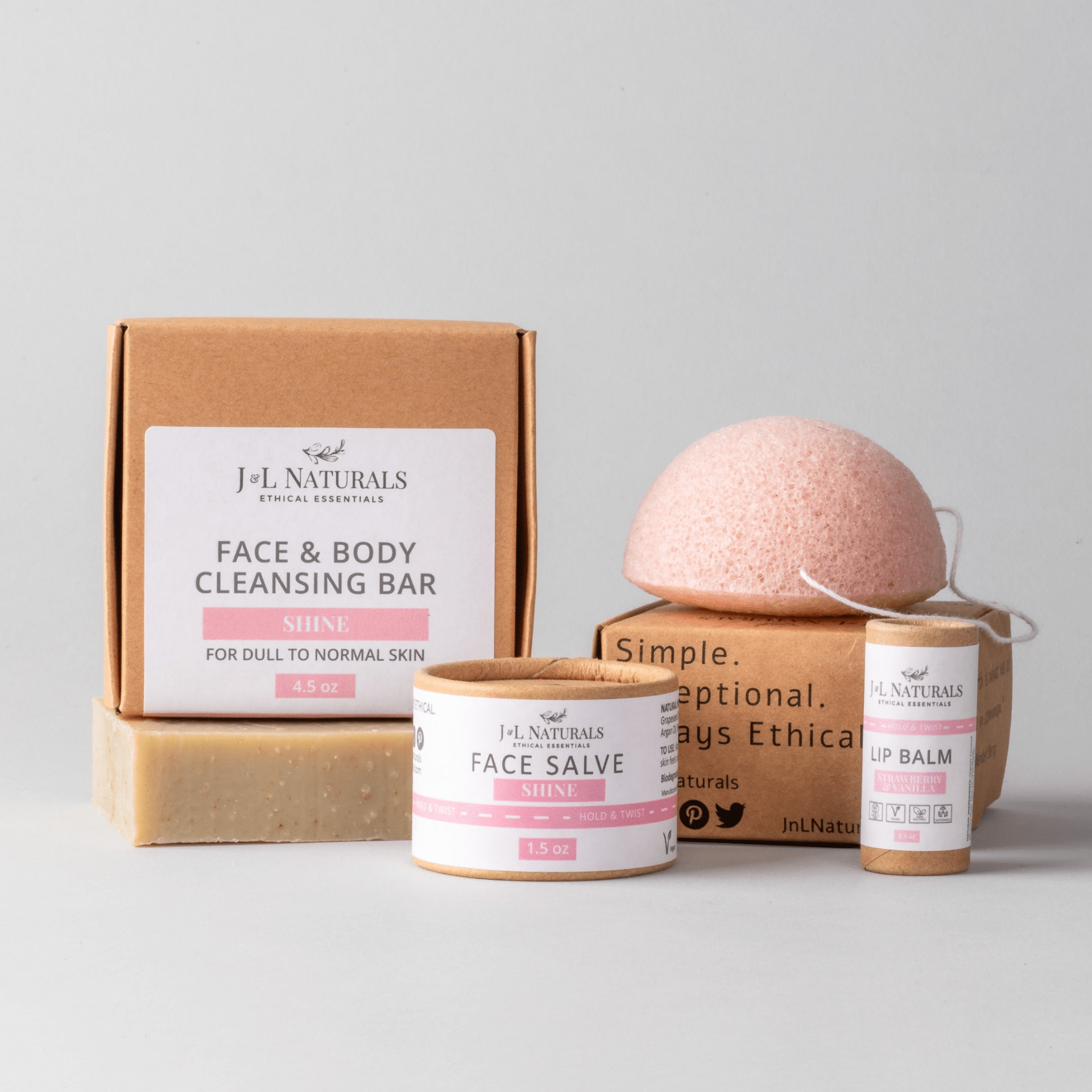 J&L Essentials Skin Regimen Kit (4 - Piece Set) – Simple, Sustainable Skincare for Every Type - GNS Beauty & Personal Care