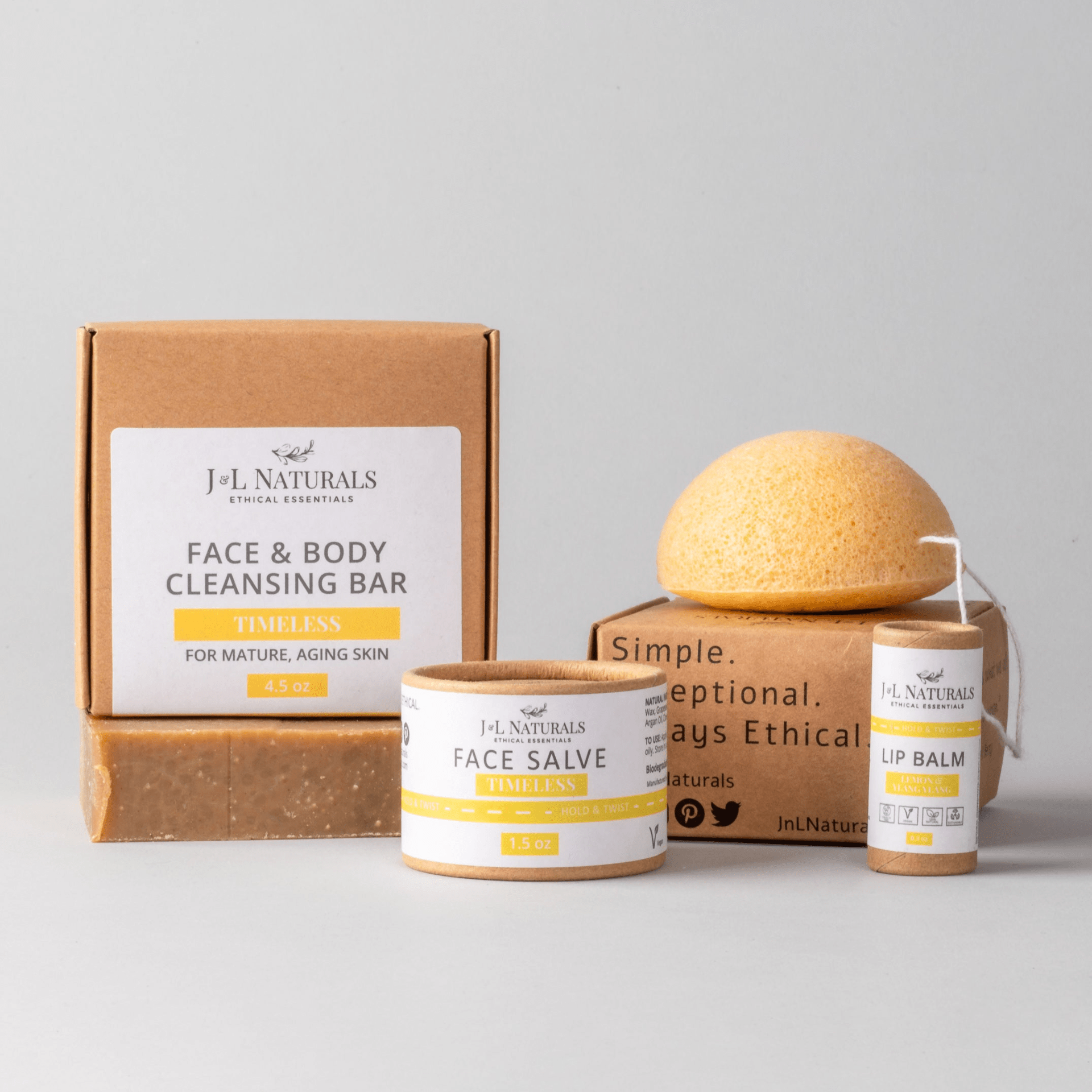 J&L Essentials Skin Regimen Kit (4 - Piece Set) – Simple, Sustainable Skincare for Every Type - GNS Beauty & Personal Care
