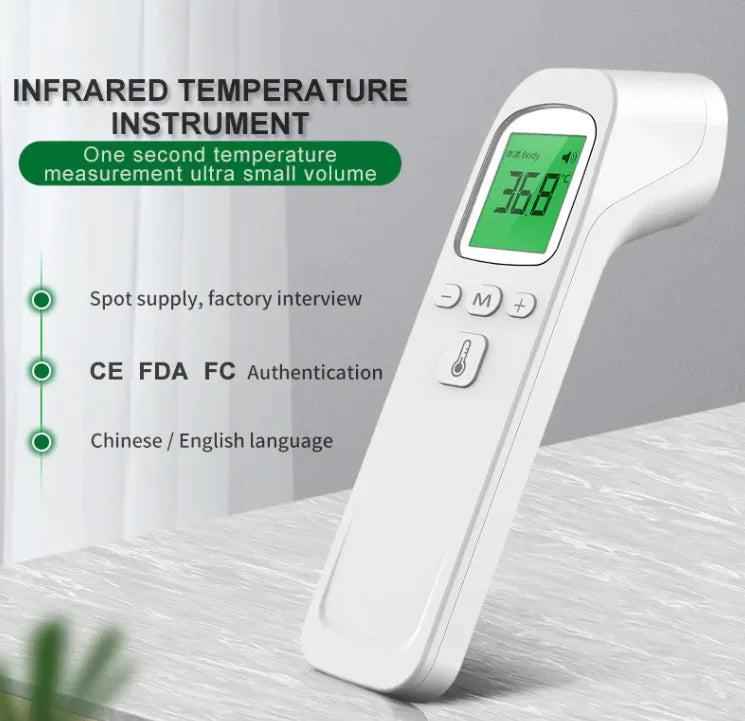 Non-Contact Affordable Digital Thermometer with Backlit LCD Screen