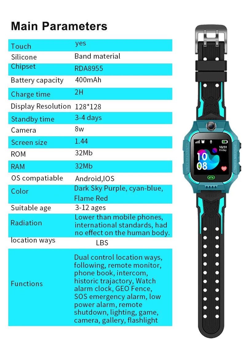 Kids Smart Watch with GPS Tracker & Waterproof Design - GNS Beauty & Personal Care