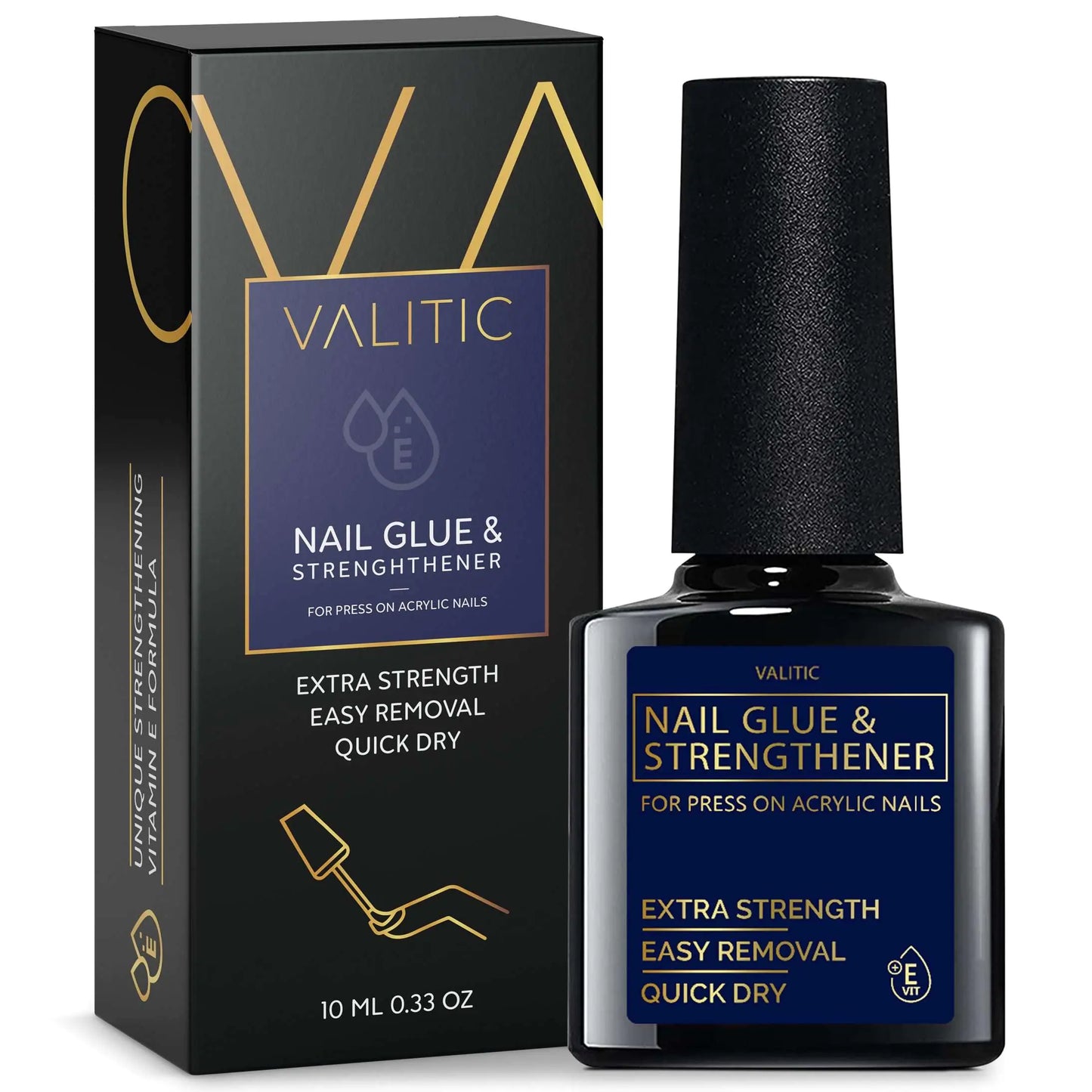 Valitic Quick Dry Nail Glue & Strengthening Gel - 4 Pack