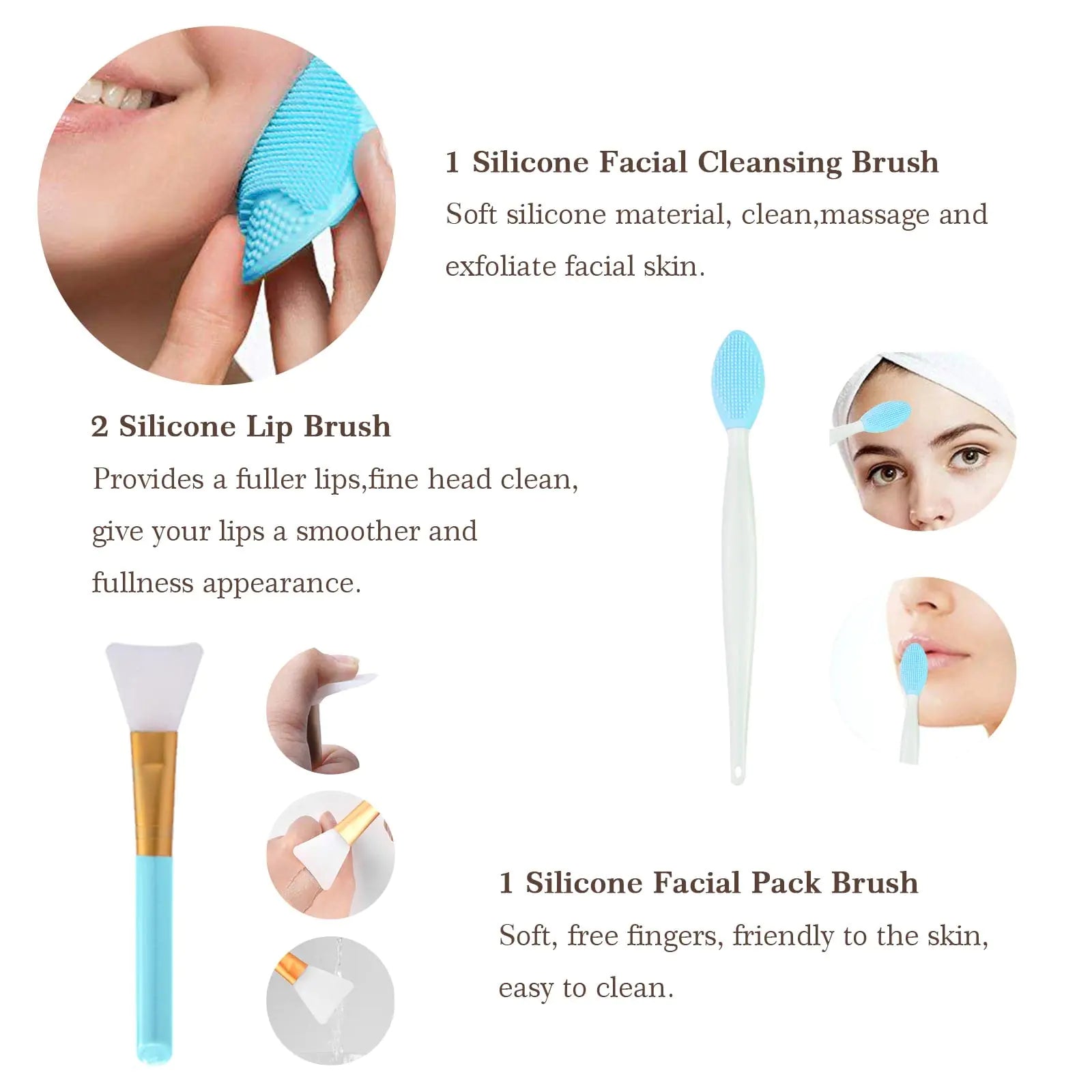 Koccido 22 Piece Makeup Brush Kit - Foundation, Eyeshadow, and More (Blue Set) - GNS Beauty & Personal Care