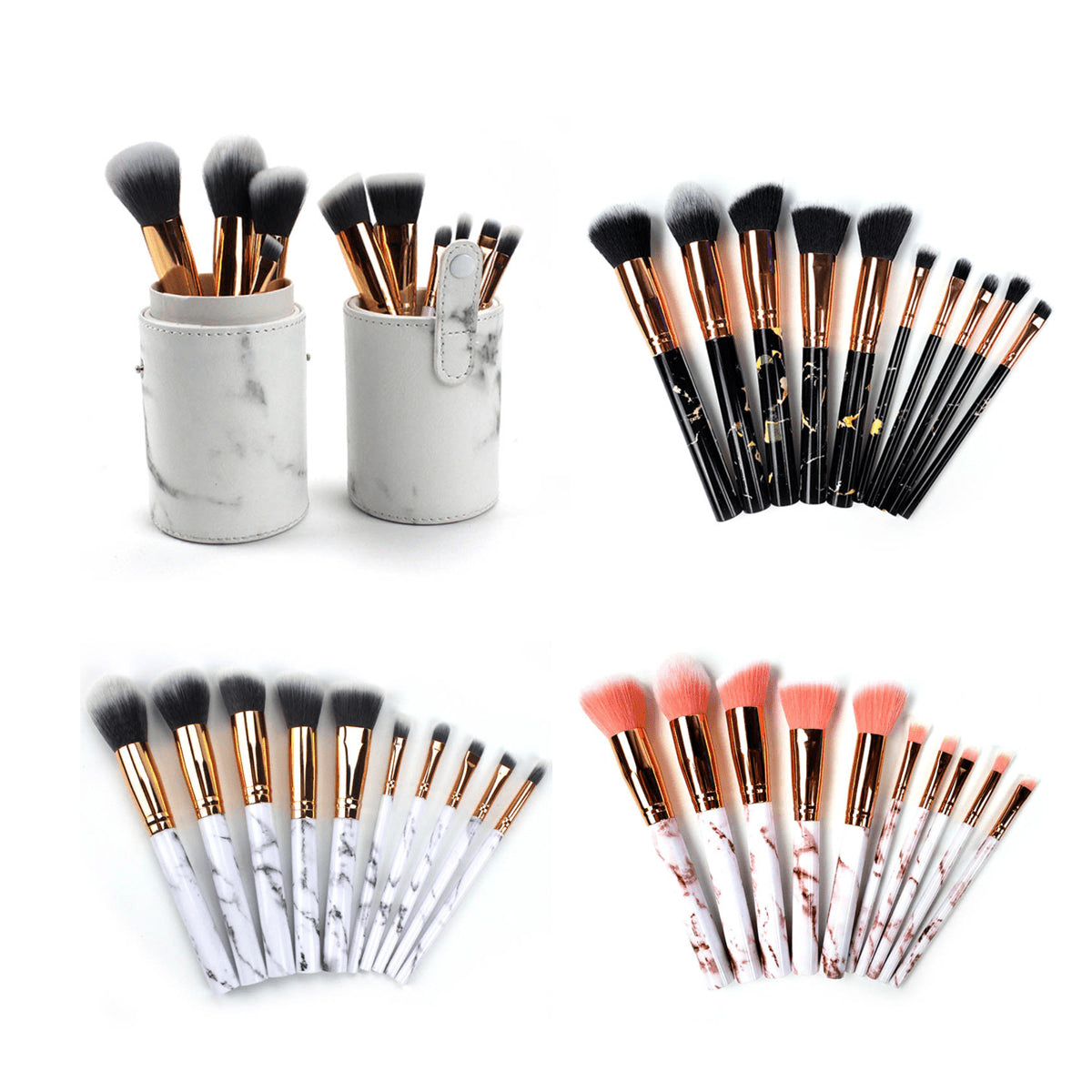 La Canica 10 - in - 1 Makeup Brush Set with Travel - Friendly Container - GNS Beauty & Personal Care