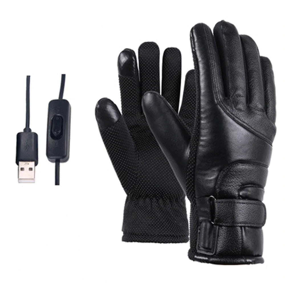 USB Heated Gloves for Winter, Waterproof Touchscreen Thermal Warmers