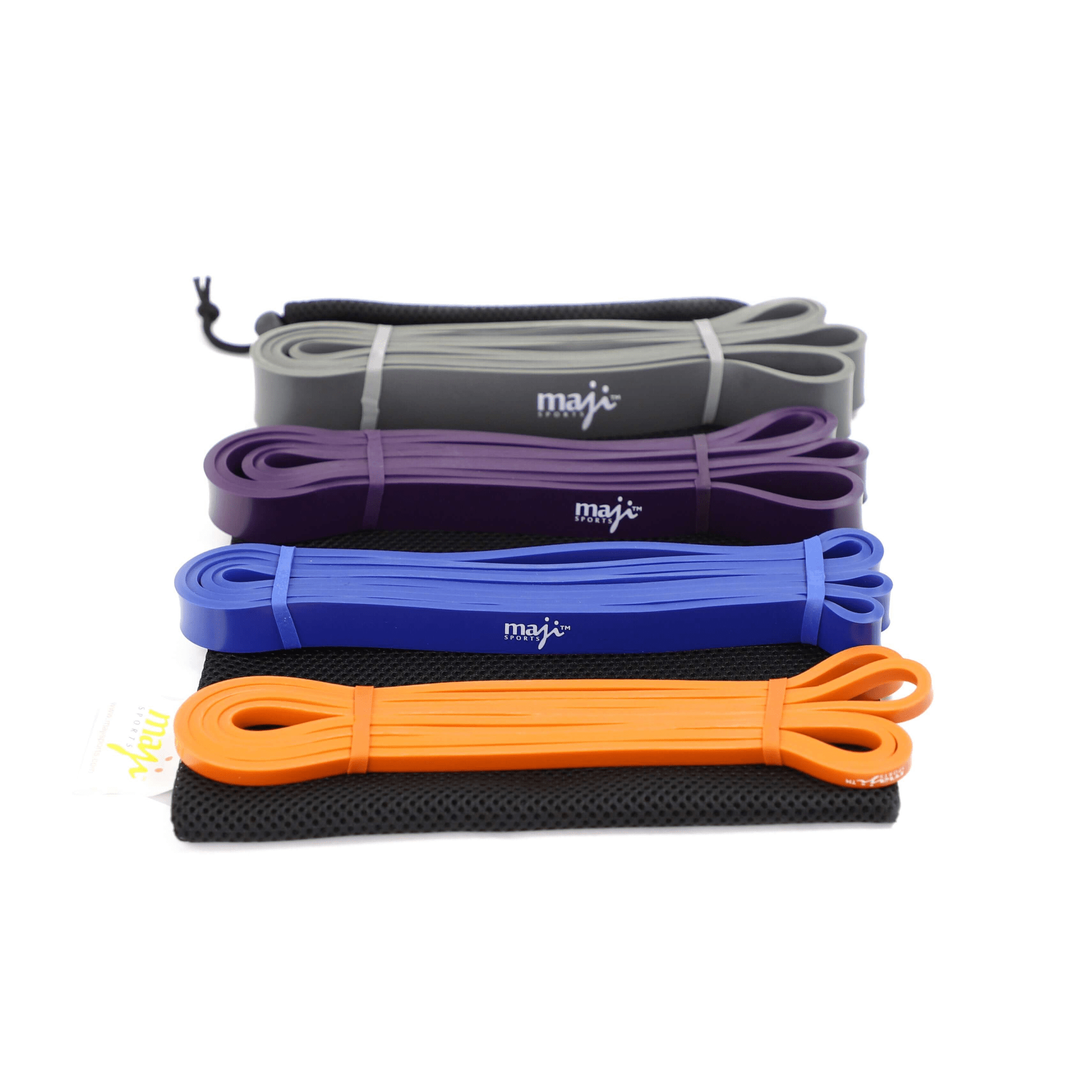 Maji Sports Pack of Four Full - Body Workout Super Bands – Strength, Flexibility & Recovery in One Set - GNS Beauty & Personal Care