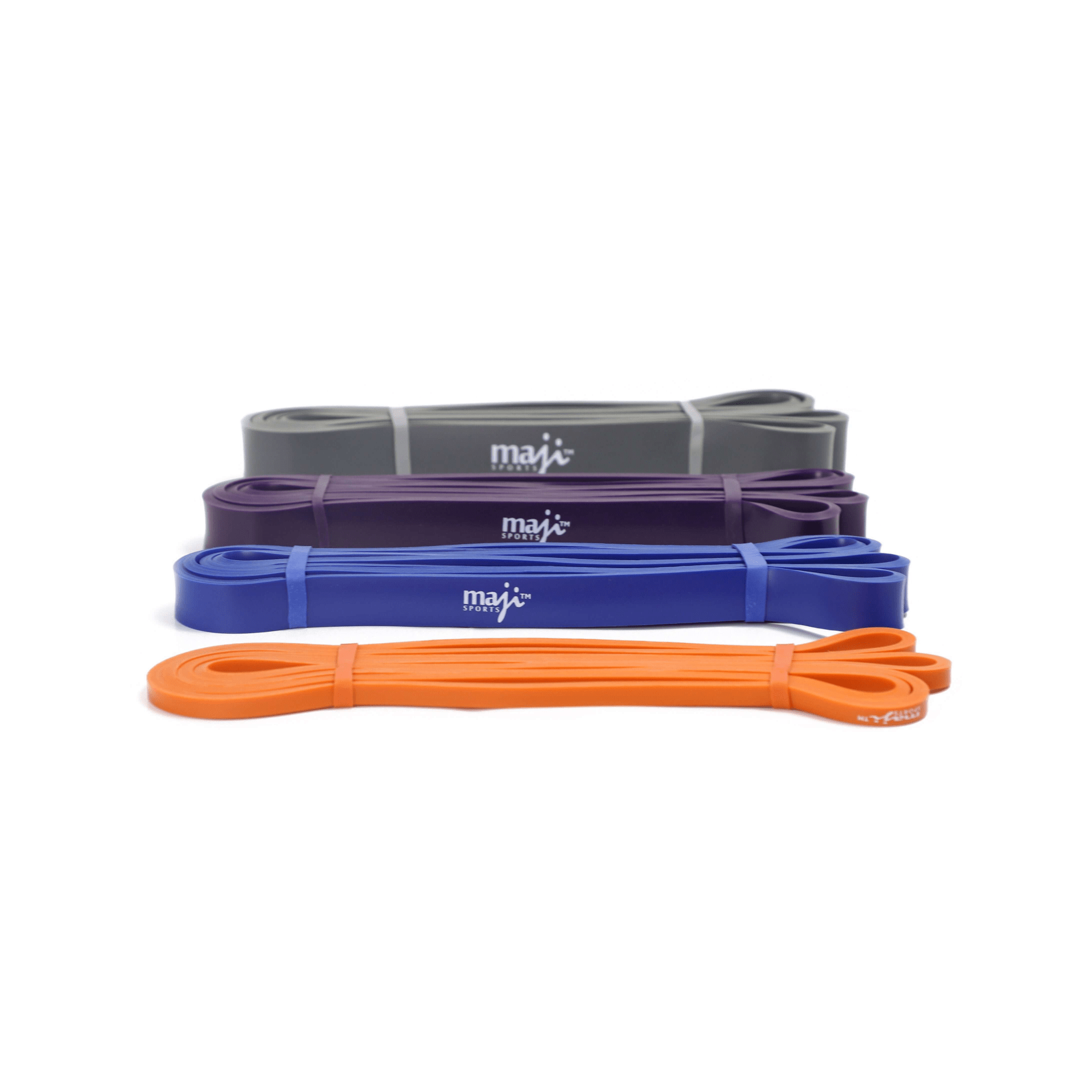 Maji Sports Pack of Four Full - Body Workout Super Bands – Strength, Flexibility & Recovery in One Set - GNS Beauty & Personal Care