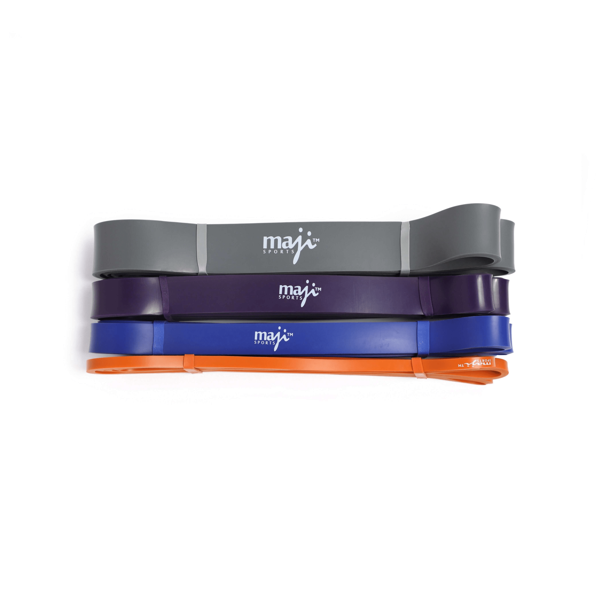 Maji Sports Pack of Four Full - Body Workout Super Bands – Strength, Flexibility & Recovery in One Set - GNS Beauty & Personal Care