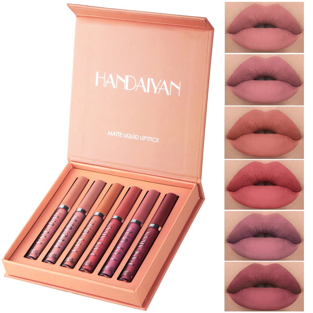 Matte Liquid Lipstick Set of 6 – Bold Color, All - Day Confidence - GNS Beauty & Personal Care
