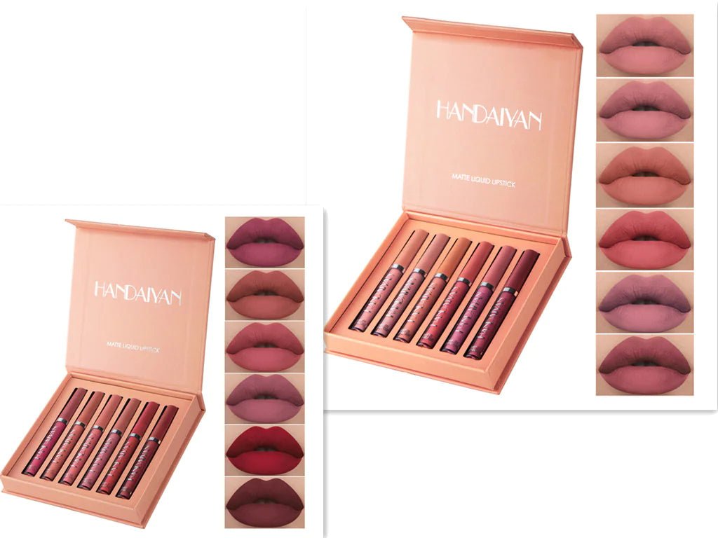 Matte Liquid Lipstick Set of 6 – Bold Color, All - Day Confidence - GNS Beauty & Personal Care