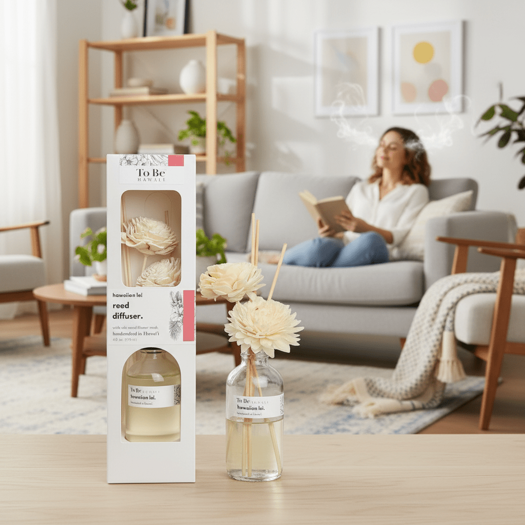 Maui - Made Lilikoi Citrus Reed Diffuser - Tropical Passion Fruit & Guava Home Fragrance - GNS Beauty & Personal Care