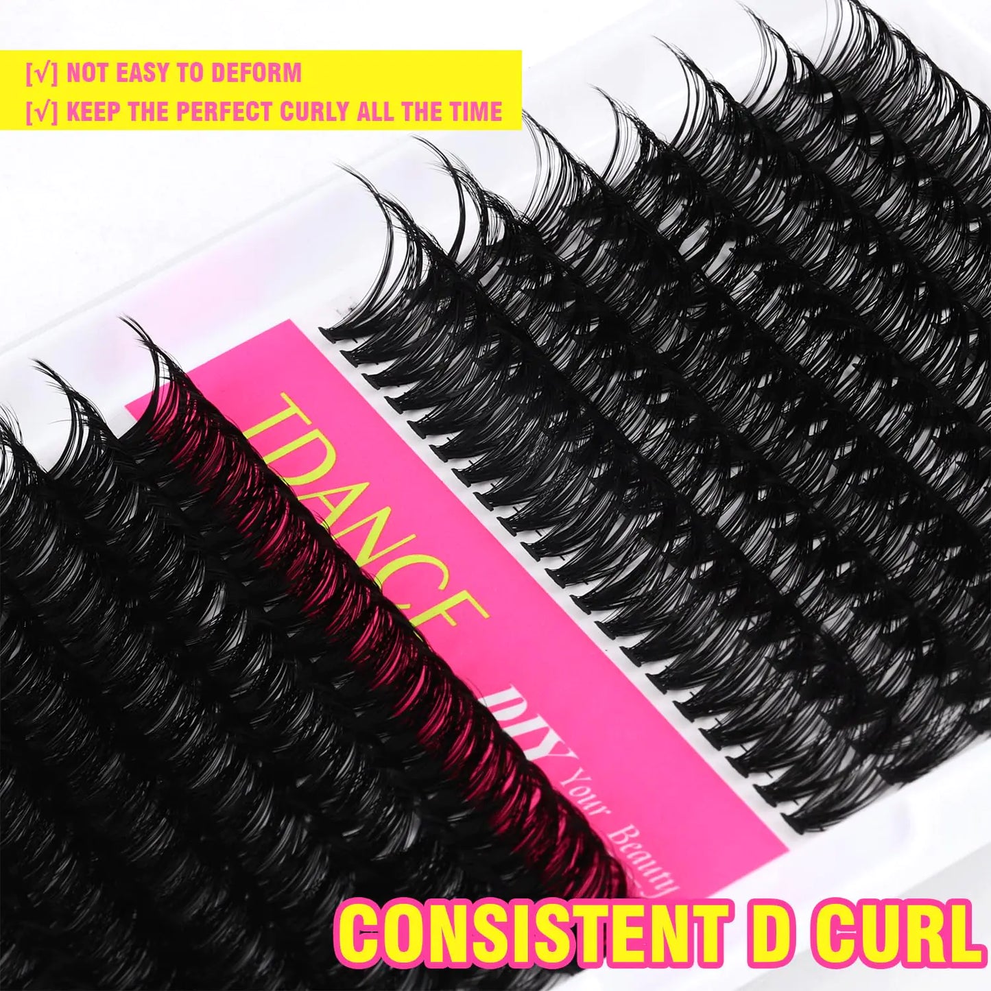 Salon Quality DIY Lash Extension Set - 280 Pieces, C & D Curls