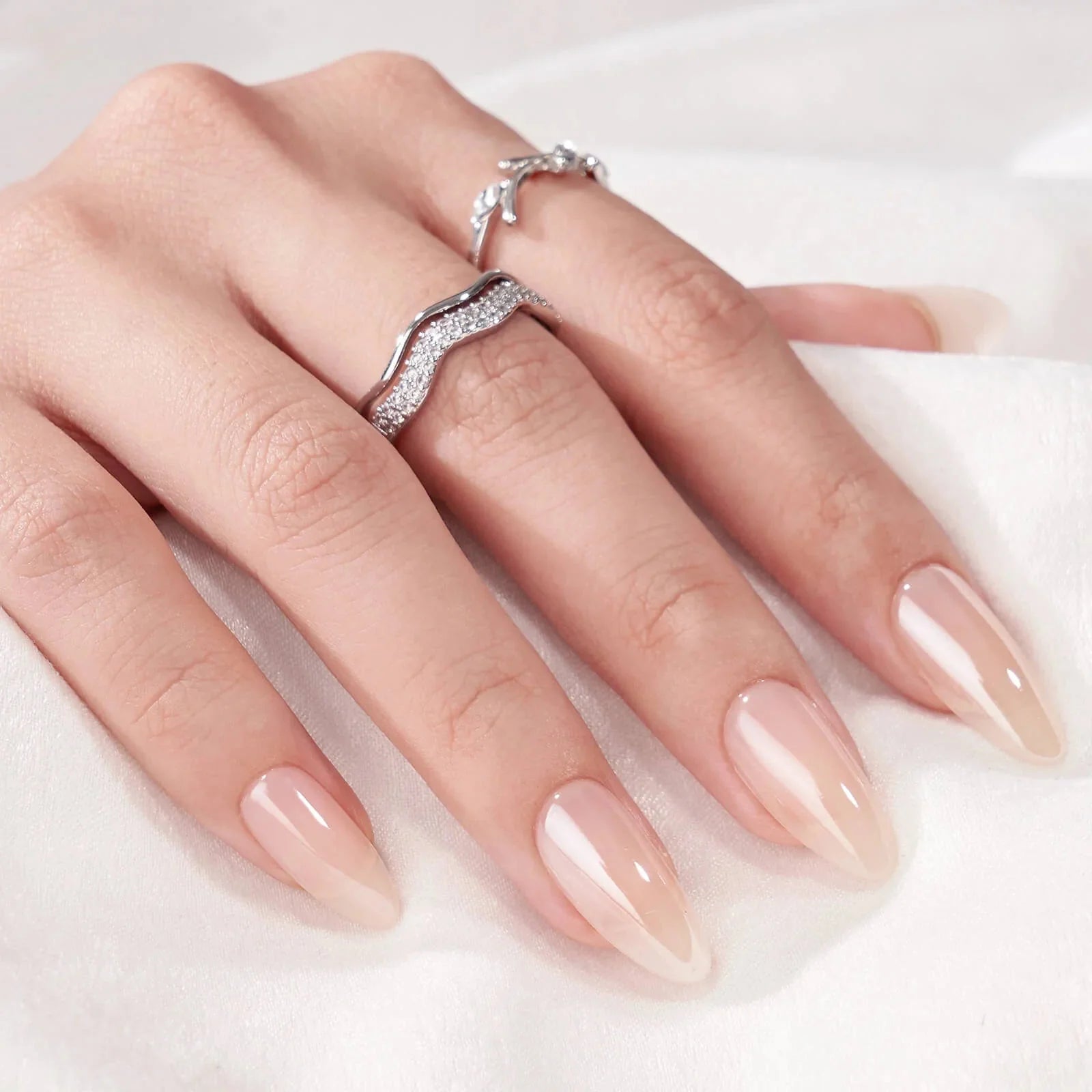 Mirror Glaze Almond Nails – Soft Gel Press - On Kit for a Glossy, Glamorous Look - GNS Beauty & Personal Care
