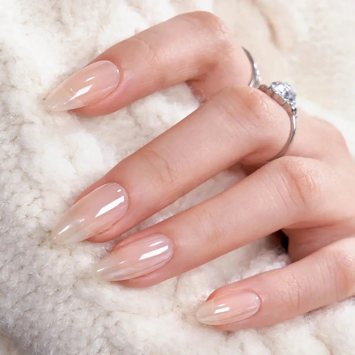 Mirror Glaze Almond Nails – Soft Gel Press - On Kit for a Glossy, Glamorous Look - GNS Beauty & Personal Care
