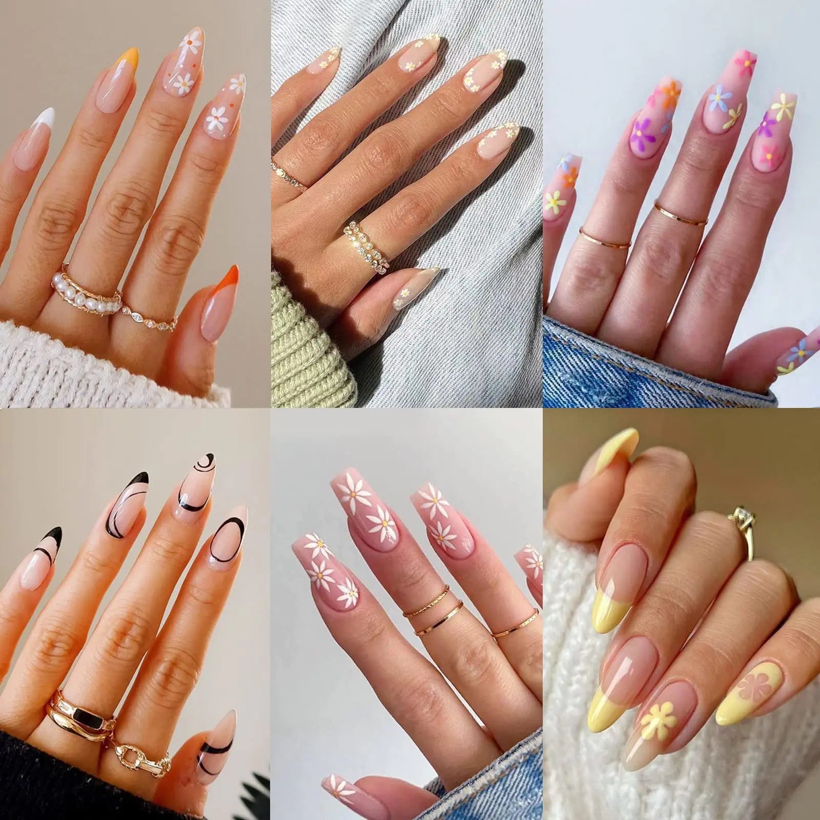 Misssix Almond Medium Press On Nails, 6 - Pack (144 Pieces) - GNS Beauty & Personal Care