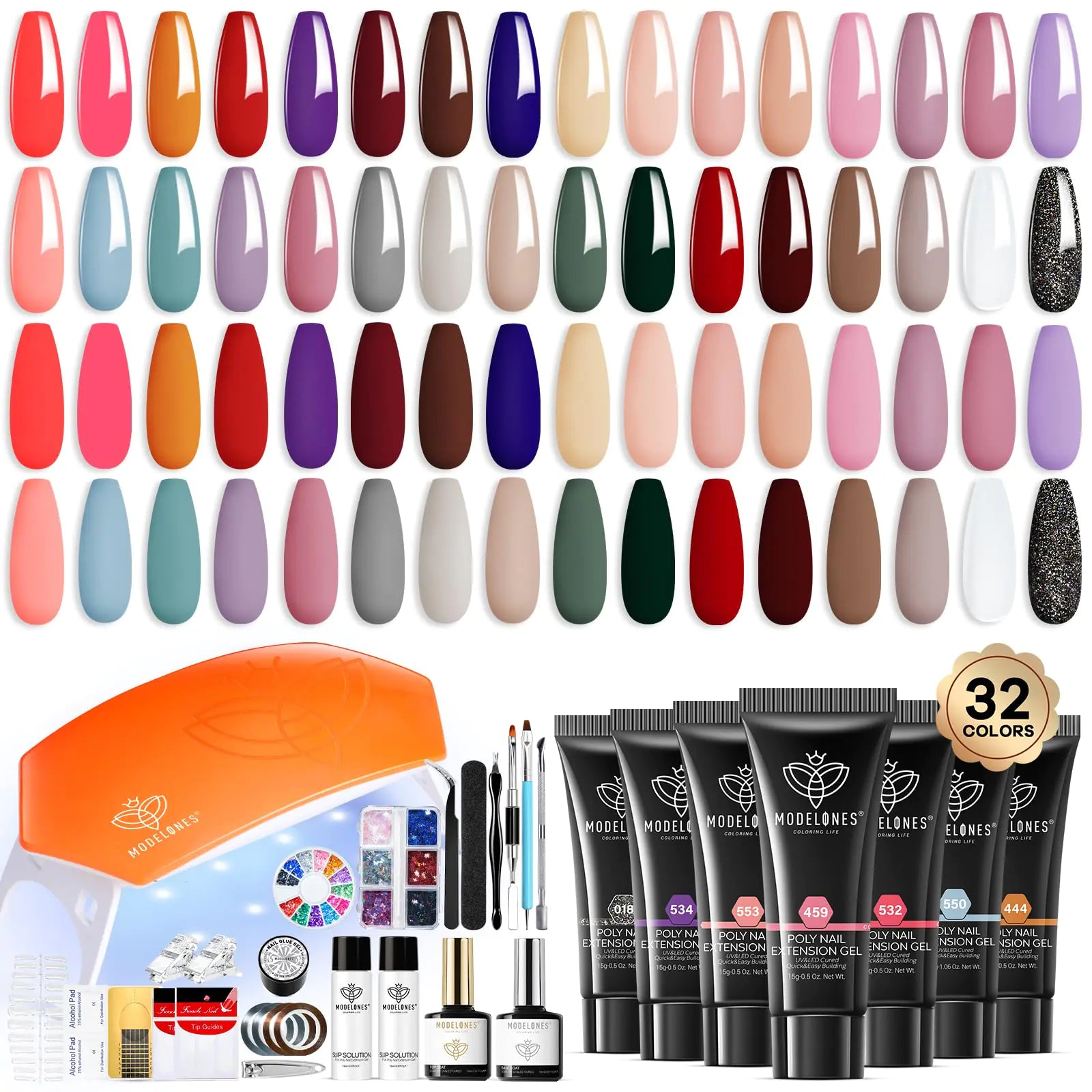 Modelones 133PCS Poly Nail Gel Kit – Ultimate Nail Art Creativity & Salon - Quality Results - GNS Beauty & Personal Care