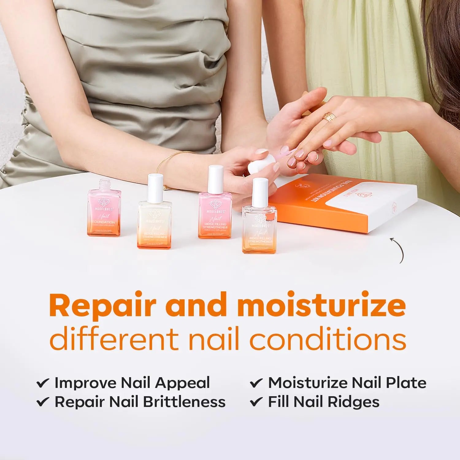 Modelones Nail Strengthener 8 - in - One Repair & Growth Treatment, 15ml - GNS Beauty & Personal Care