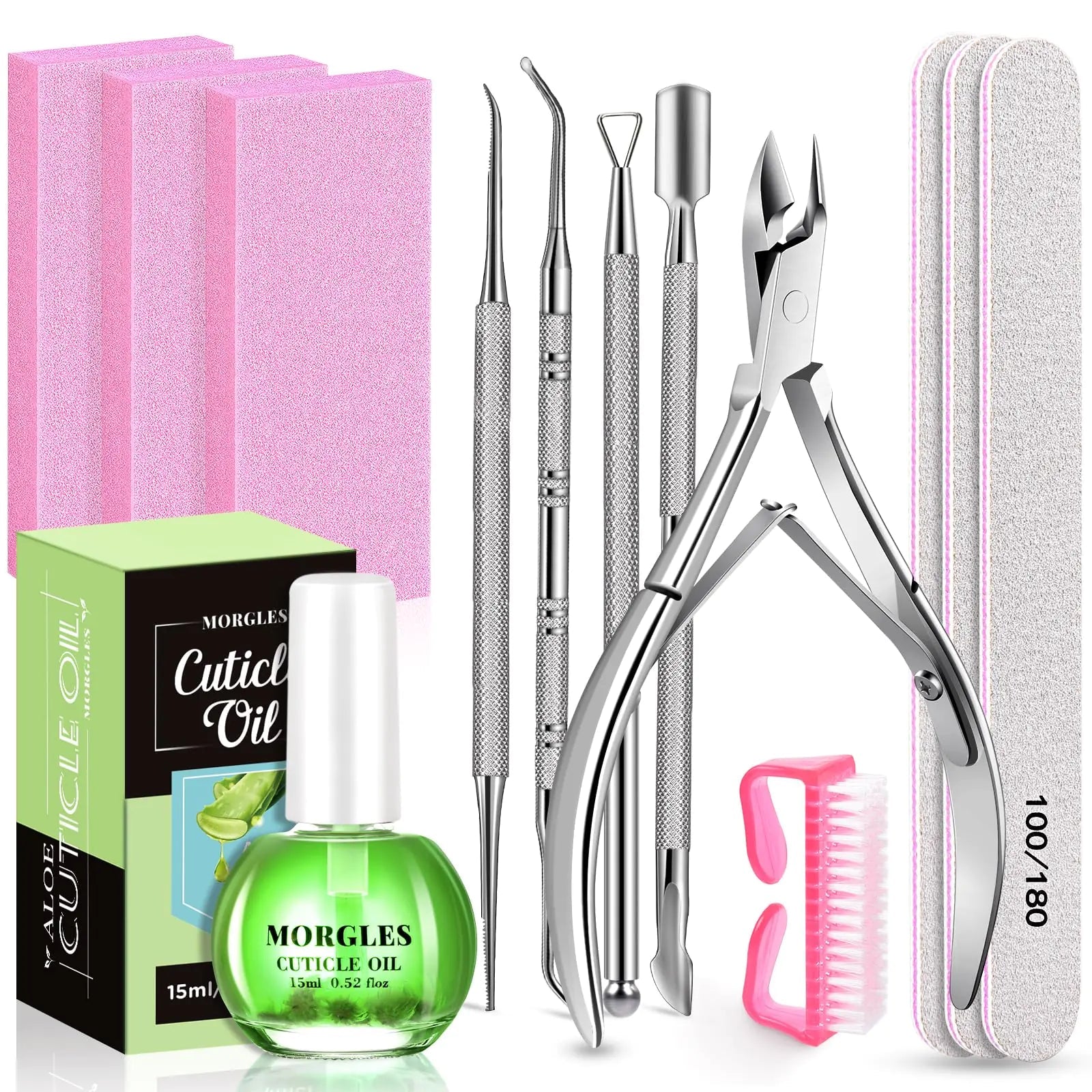 MORGLES Nail Prep Kit – Complete Manicure & Pedicure Care for Shine & Strength - GNS Beauty & Personal Care