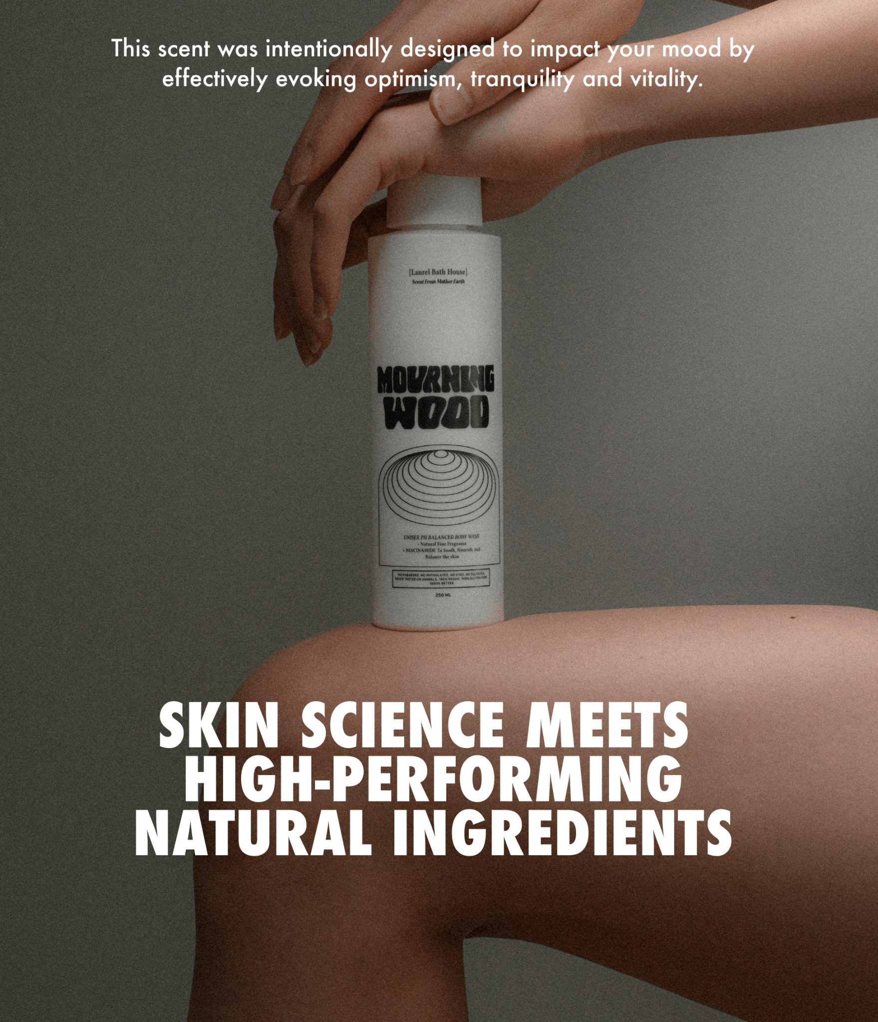 MOURNING WOOD – Oud Wood, Black Rose & Upcycled Cedar Body Wash - GNS Beauty & Personal Care