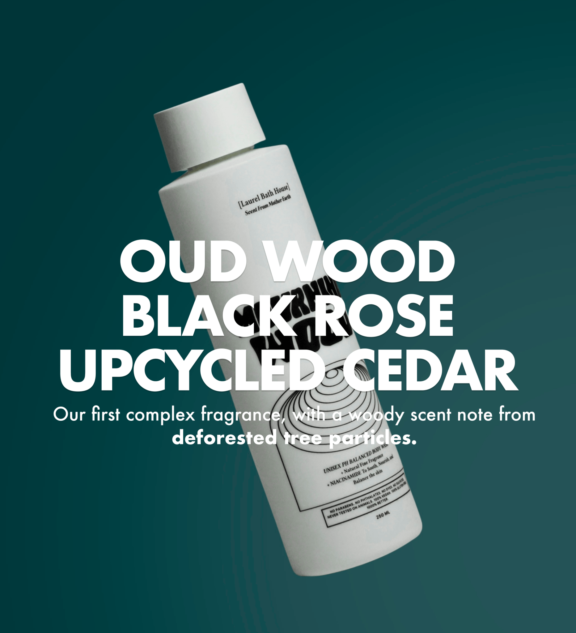 MOURNING WOOD – Oud Wood, Black Rose & Upcycled Cedar Body Wash - GNS Beauty & Personal Care