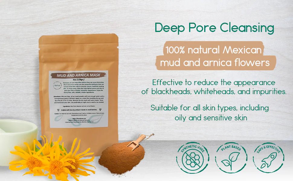 Mud & Arnica Mask – Deep Pore Detox with Mexican Clay & Wildflowers - GNS Beauty & Personal Care