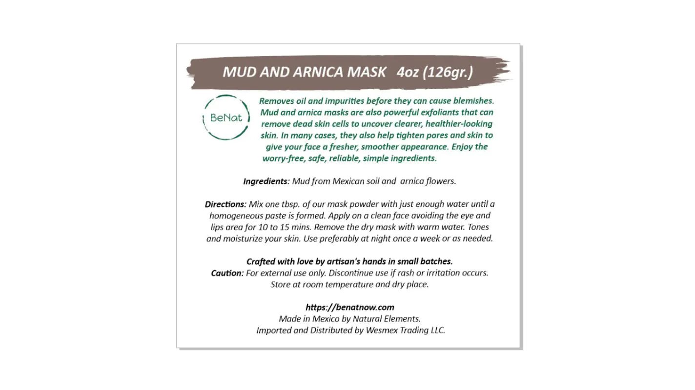 Mud & Arnica Mask – Deep Pore Detox with Mexican Clay & Wildflowers - GNS Beauty & Personal Care