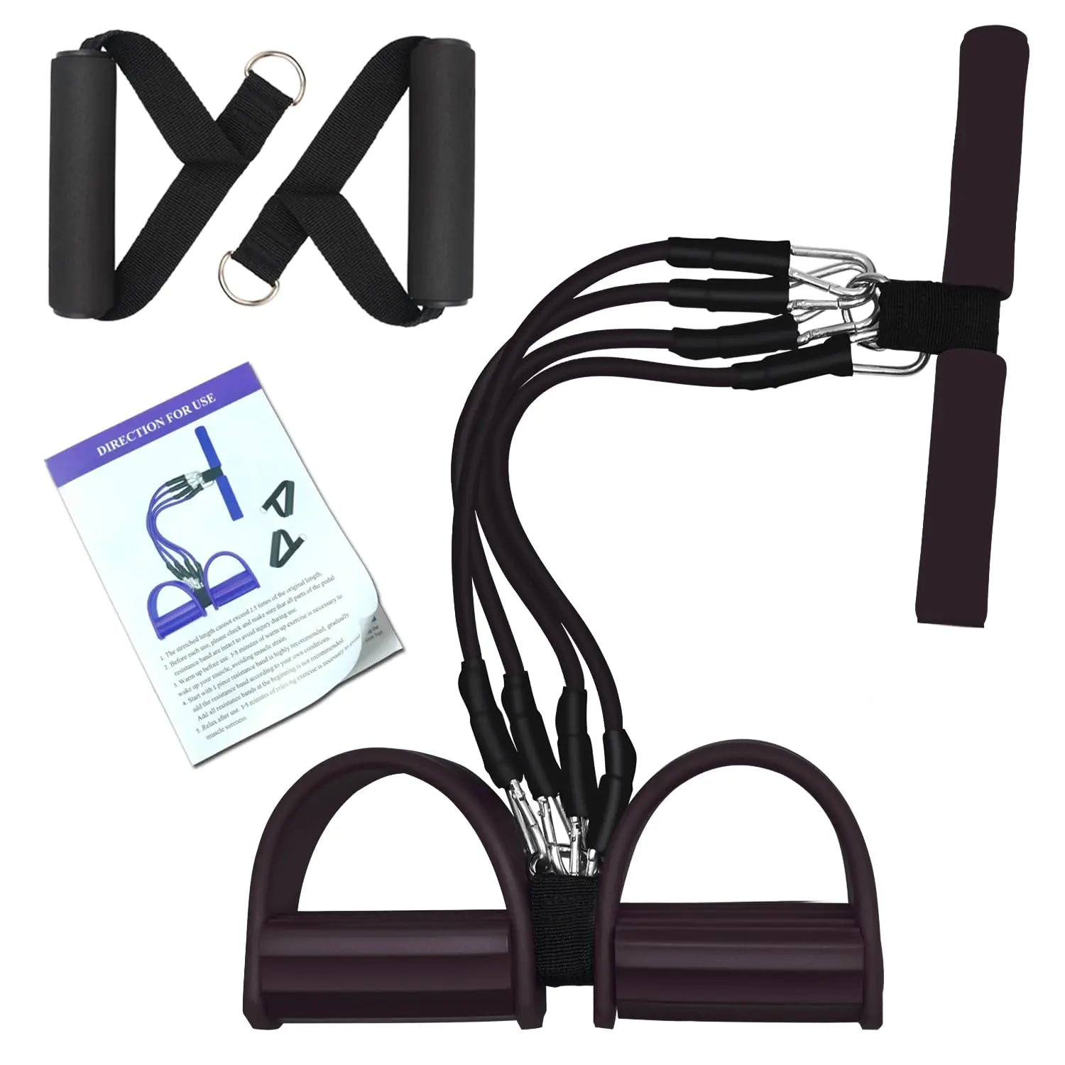 Multifunctional Pedal Puller Resistance Band (Black) - GNS Beauty & Personal Care