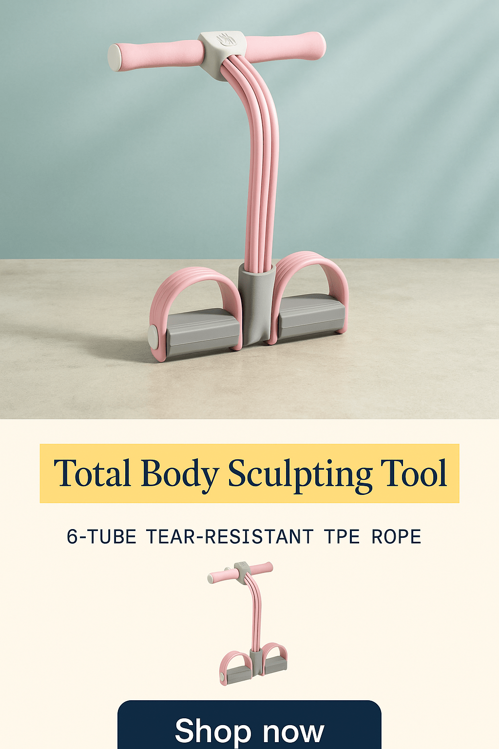 Multifunctional Pedal Puller Resistance Rope (Pink) - GNS Beauty & Personal Care