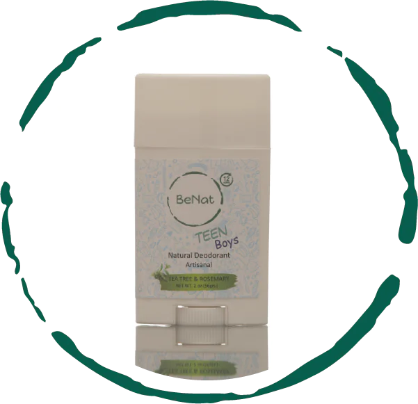 BeNat All-Natural Deodorant for Kids & Teens - Gentle & Aluminum-Free