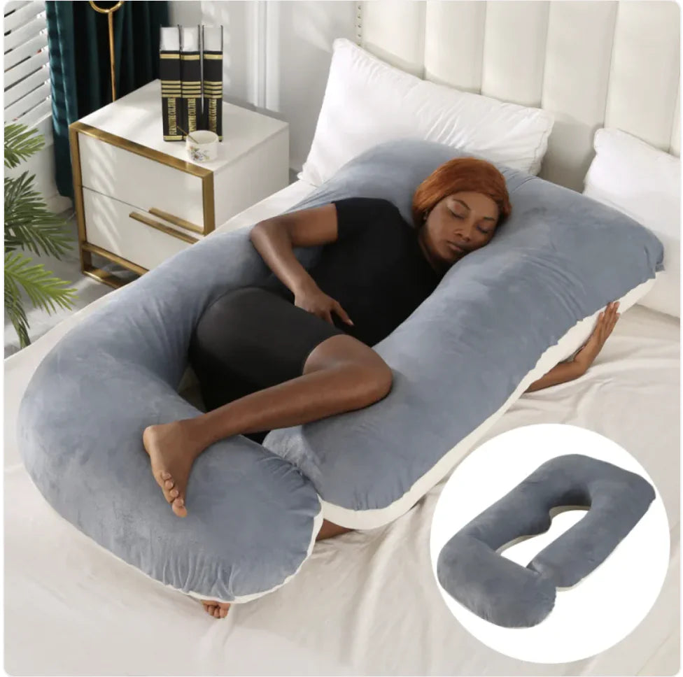 Ultimate J-Shaped Pregnancy Pillow for Comfort & Support