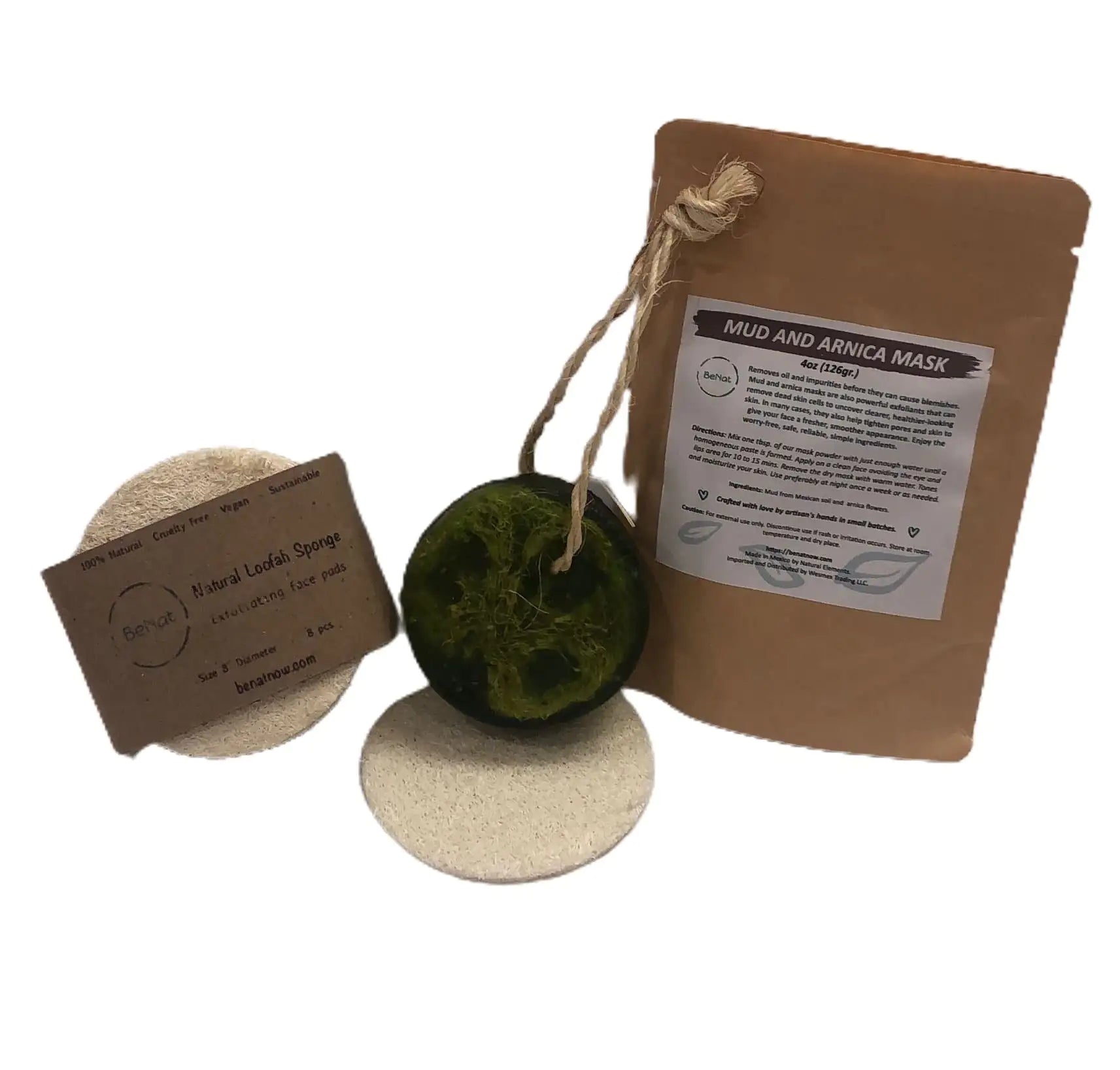 Natural Acne Care Kit - Mud Mask, Soap Bar & Loofah Set - GNS Beauty & Personal Care