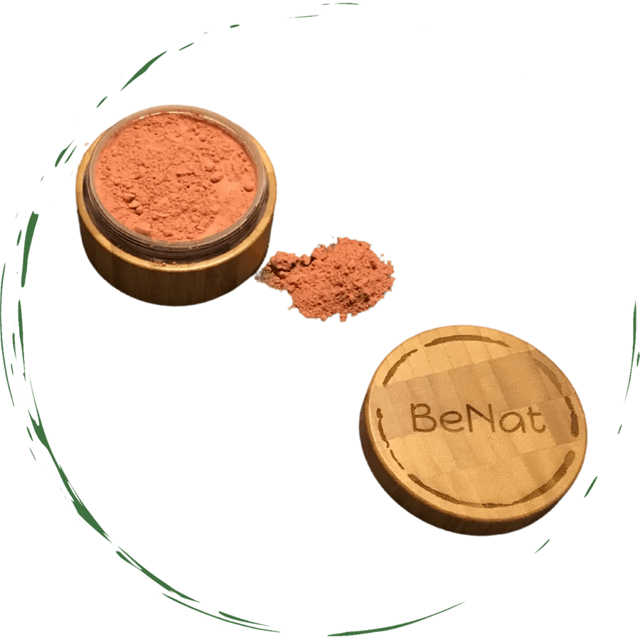 Natural Blush Powder in Refillable Bamboo Jar - Vegan & Eco - Friendly - GNS Beauty & Personal Care