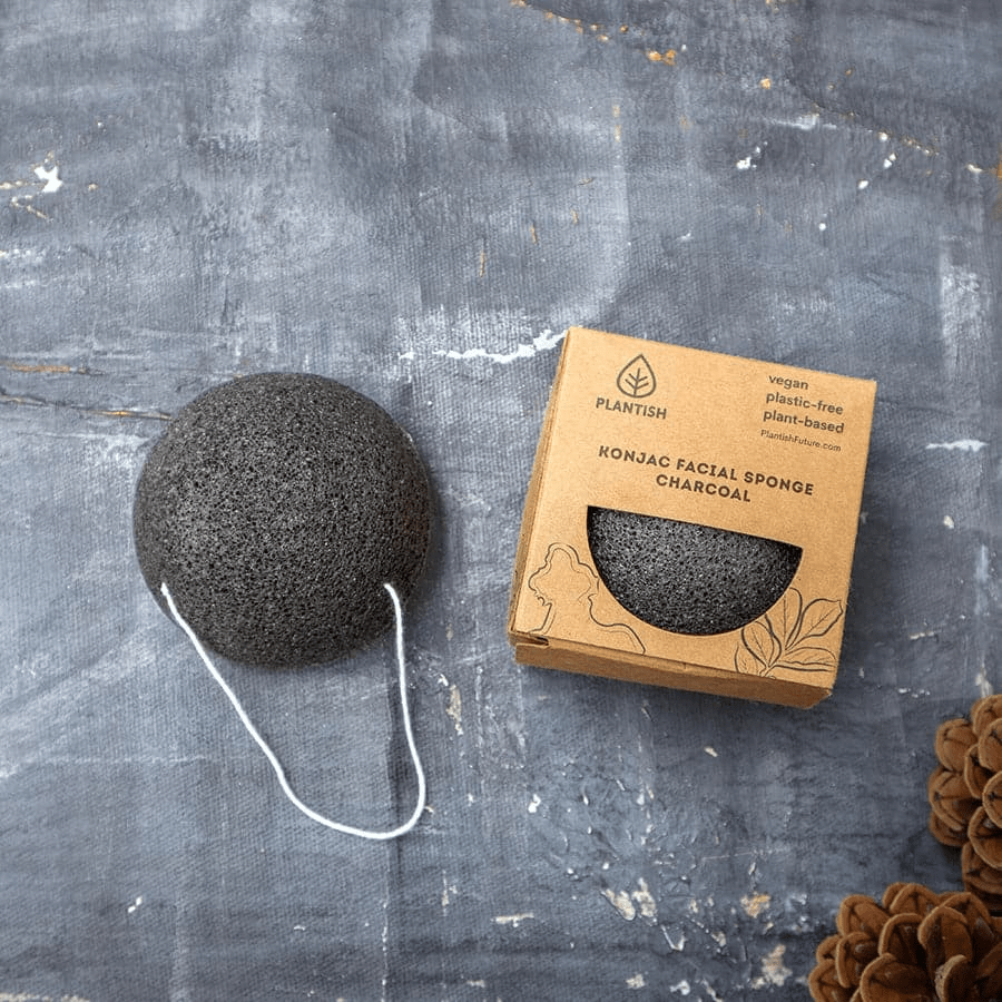 Natural Face Exfoliator - Konjac Facial Sponge with Charcoal - GNS Beauty & Personal Care