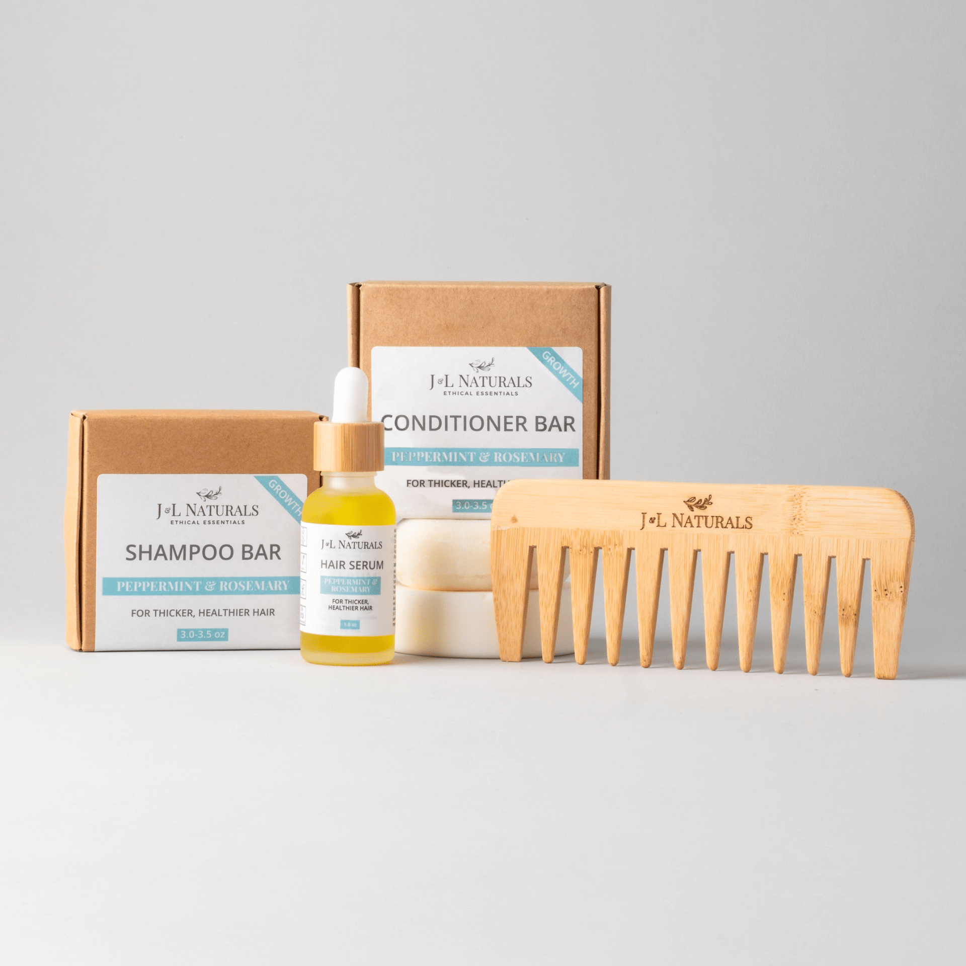 Natural Hair Care Kit Essentials | 4 - Piece Bars + Serum Set - GNS Beauty & Personal Care