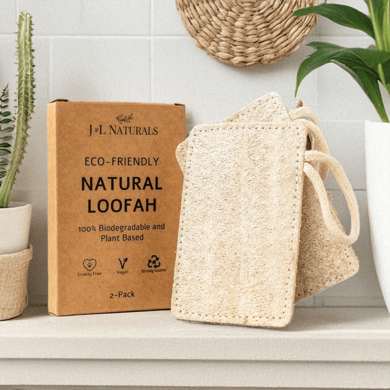 Natural Loofah Pad 2 - Pack – Eco - Friendly Exfoliation for Radiant Skin - GNS Beauty & Personal Care
