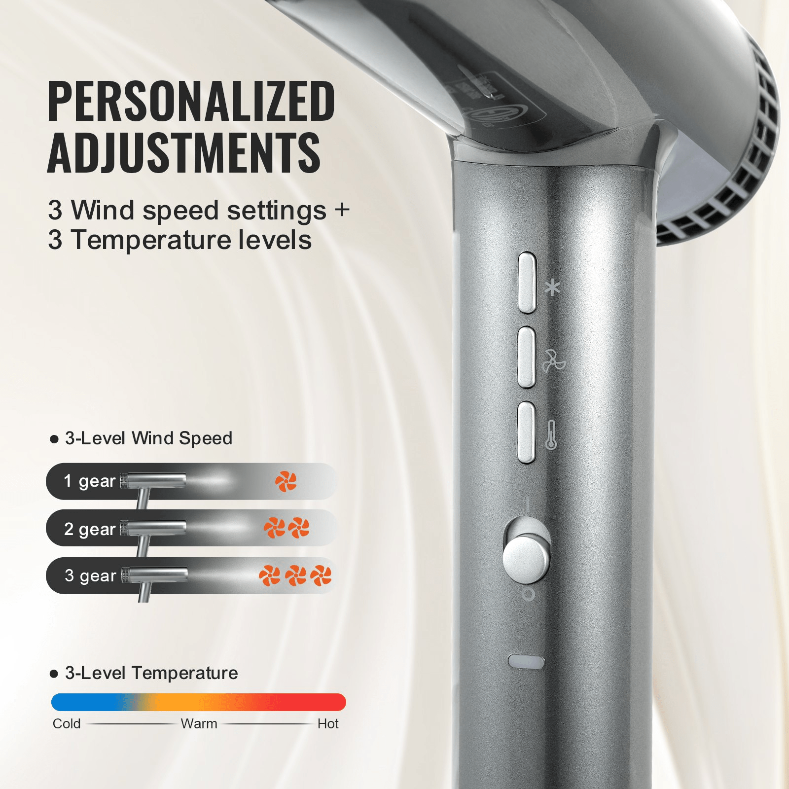 Negative Ion Professional Hair Dryer – 98,000RPM Salon - Quality Styling - GNS Beauty & Personal Care